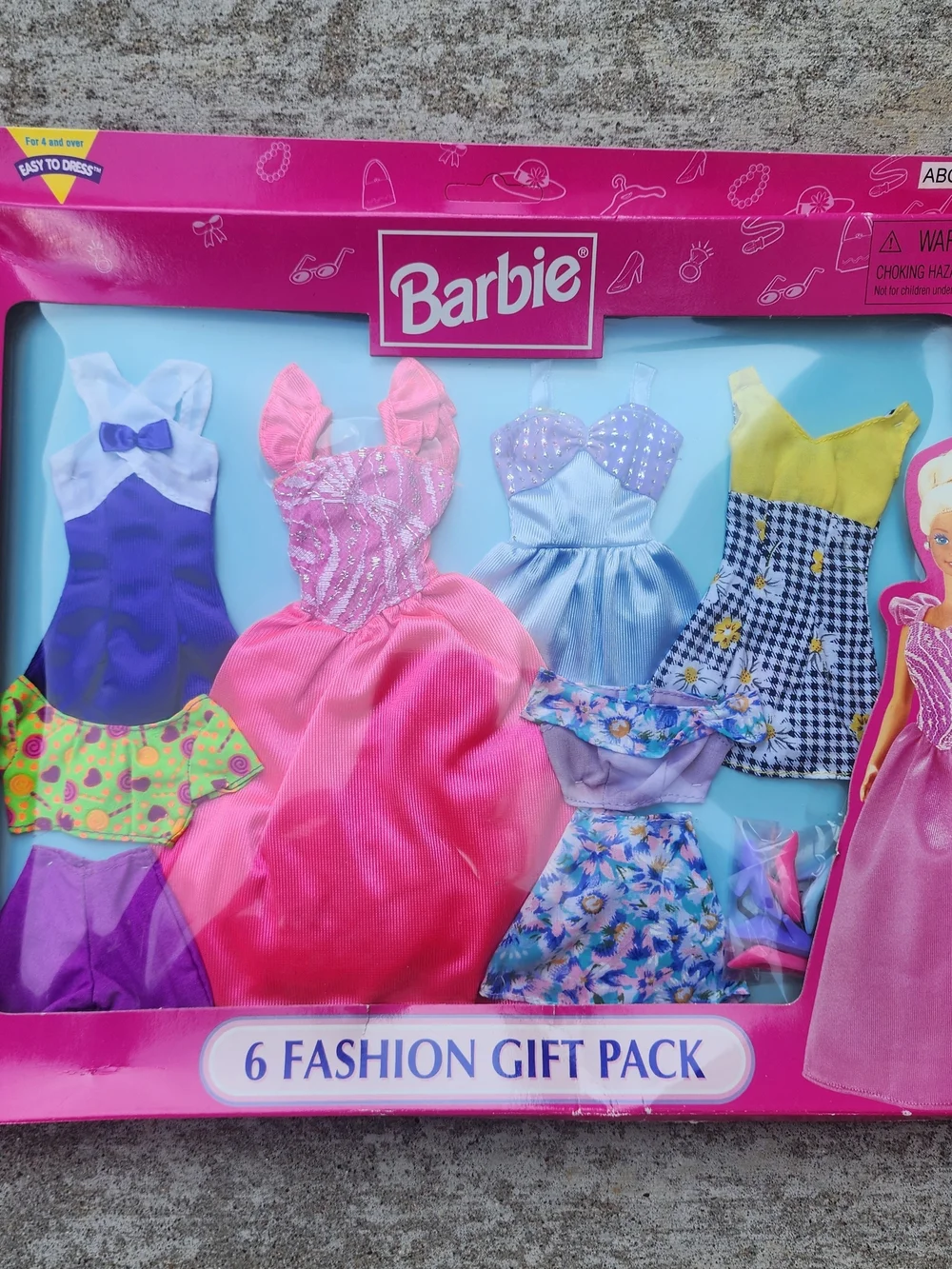 Vintage 1998 Barbie Mattel 6 Fashion Gift Pack Outfit Clothes SEALED/UNOPEDED